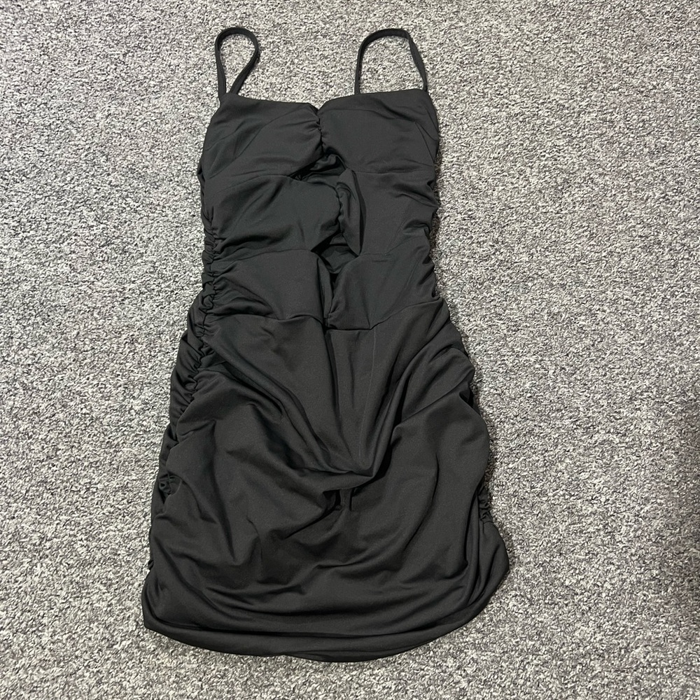 Black mini dress